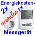 Energiekosten-Messger&auml;t mit 2 Sendern FHT-9998-S2