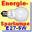Energiesparlampe Kugelform mit Normal- Fassung E27