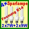 Sparset 4x Energiesparlampen mit kleiner Fassung E14 von www_WEBSAO_de