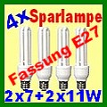 Sparset 4x Energiesparlampen mit Normal-Fassung E27