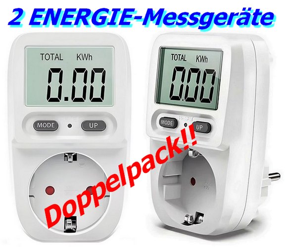 DW-3001 Energiekosten-Messgerät DOPPELPACK bis 3680 W
