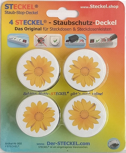 4 Stück Deko-STECKEL DS-403 Blume gelb_03