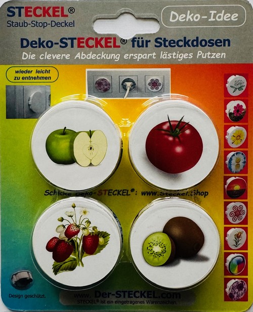 4 Stück Deko-STECKEL DS-466 Obst&Gemüse