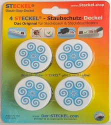 Deko-STECKEL Deko Steckdosen Abdeckung OrnamentBlau_71