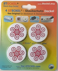 4 Stück Deko-Steckel DS-437 Ornament rot_37