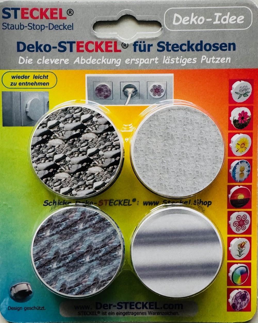 4 Stück Deko-STECKEL DS-467 Steine
