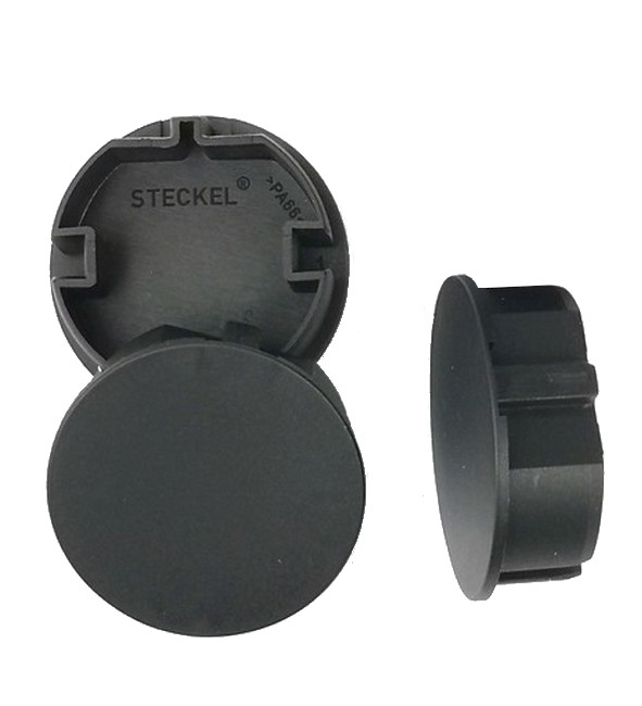 schwarze STECKEL Der Staubschutz Deckel von WEBER