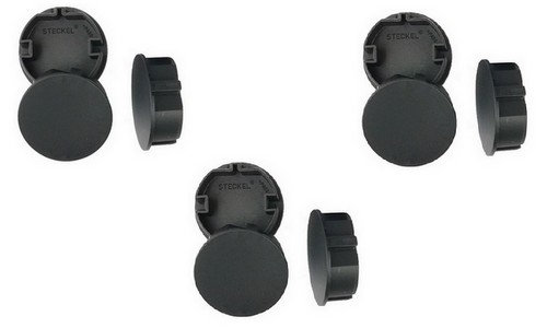 9 STECKEL Schwarz-Edition schicke Steckdosen Abdeckung Staubschutz erspart Putzen im Beutel