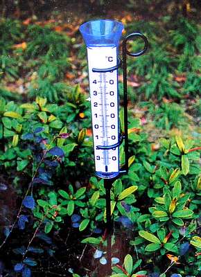 Regenmesser Niederschlagsmesser mit großem Garten-Thermometer