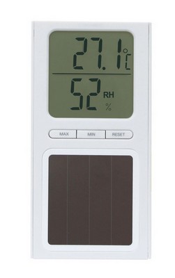 Solar-Thermometer mit Luftfeuchte-Anzeige und MIN-/MAX-Funktioneter