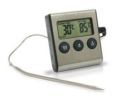 Koch Bratenthermometer Einstich-Thermometer bis +250 C Timer/Temperaturalarm