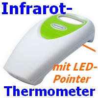 Infrarot-Thermometer 13413 mit LED-Pointer berührungslose Messung bis +250 C