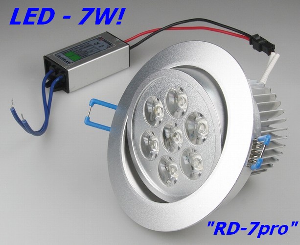RD-7pro - elegante LED-Einbauleuchte 9-20402 mit 7x1W Hightech-LEDs
