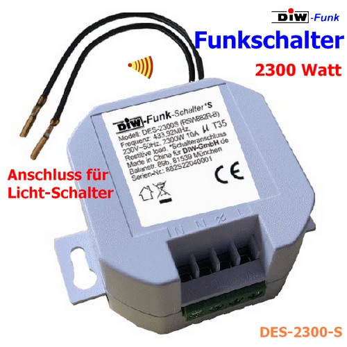 Funk-Schalter mit Schalteranschluss  DIW-Funk DES-2300S