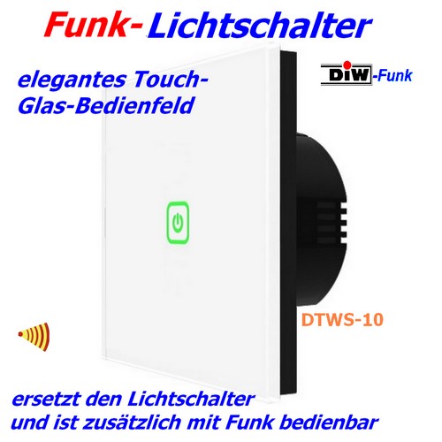 Touch Funk-Einbau-Wandschalter DTWS-10 DIW-Funk Serie