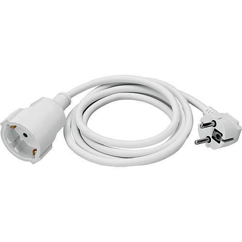Schuko-Verlängerung 1,5 m, weiß, Winkelstecker 041935