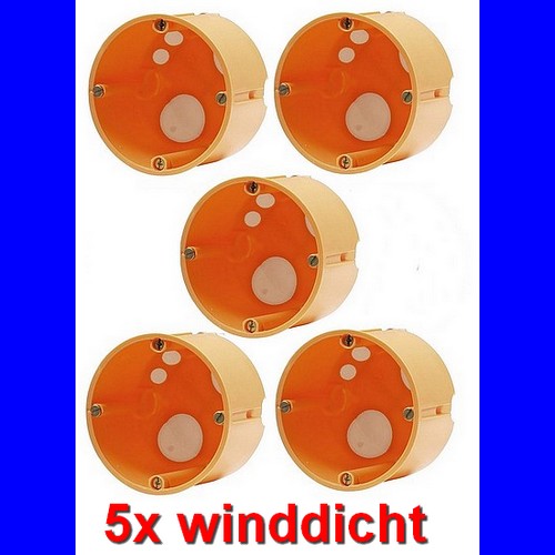 Set mit 5 Stück winddichte Hohlwanddosen Gerätedosen