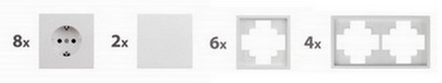 Lieferumfang Steckdosen Set STANDARD SHALLOW_ws_Schalterprogramm