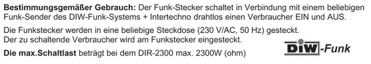 DES-2300 Bestimmunggemäßer Gebrauch