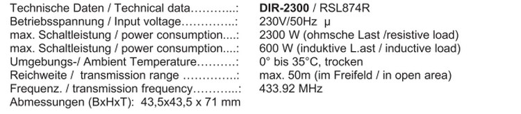 DIR-2300 Technische Daten
