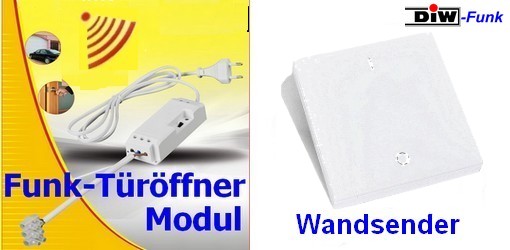 Funk-Türöffner-Modul SET DFTO-2090-W mit Wandsender DWS-11