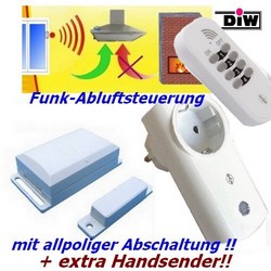 Funk-Abluftsteuerung DFM-ITK23 bis 2300 Watt + HAndsender (c) www.Funk-Abluftsteuerung.de