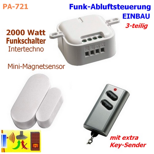 PA-721 Intertechno-Funk EINBAU Abluftsteuerung mit Keysender