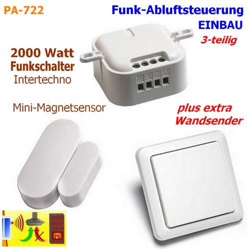 PA-722 Intertechno EINBAU Abluftsteuerung mit Wandsender