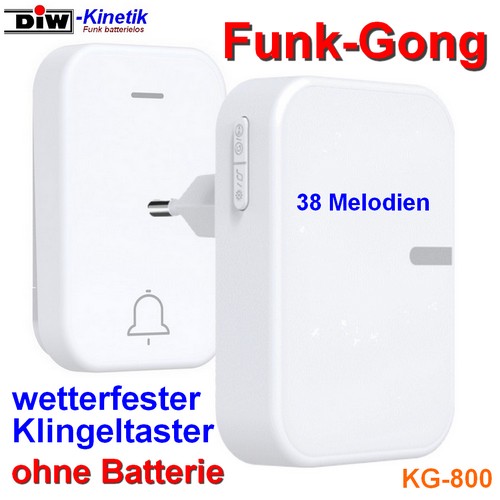 Funkgong-Set für die Steckdose DIW-KINETIK Serie