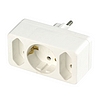 Übergangs-Stecker 2x EURO + 1x Schuko
