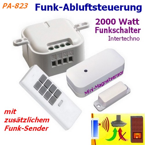 PA-823 DIW-Funk EINBAU Abluftsteuerung mit Handsender