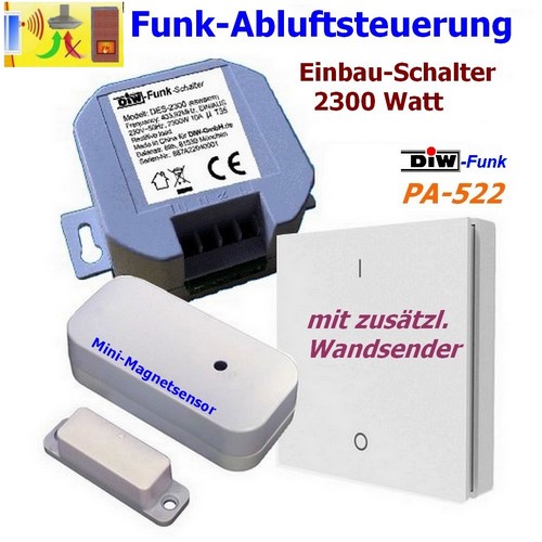 PA-522 DIW-Funk EINBAU Abluftsteuerung mit Keysender