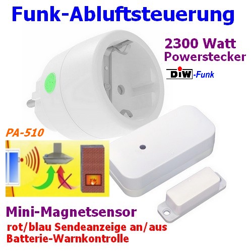 PA-510 Funk Abluftsteuerung DFM-2000+DSR-2300 zum Top-Preis! (c) www.Funk-Abluftsteuerung.de