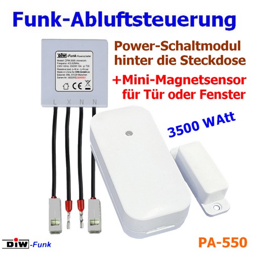 DIW-Funk Abluftsteuerung DFM-2000 + DPM-3500 PA-550 zum Top-Preis! (c) www.Funk-Abluftsteuerung.de
