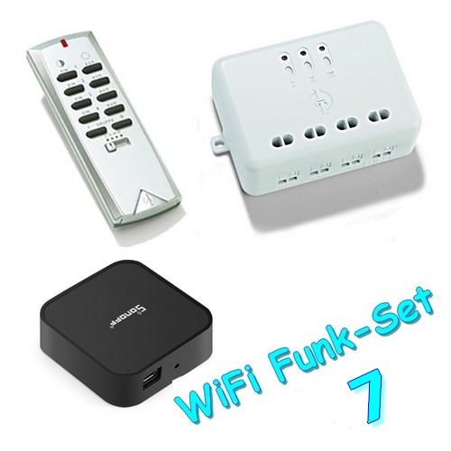 WiFi-Set7 Intertechno-Funkempfänger ITL-3500 mit Funk-Handsender ITS-150 und RF-Bridge
