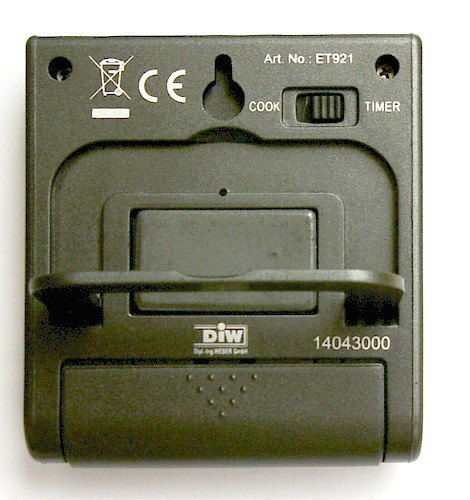 Rückseite digitales Einstich-Thermometer E-9C bis 250°C